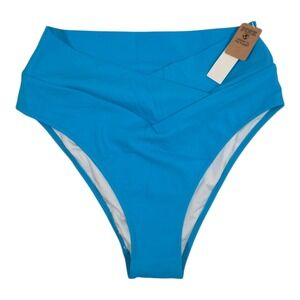 New Victorias Secret High Waist‎ V Crossover Bikini Bottom Womens Small